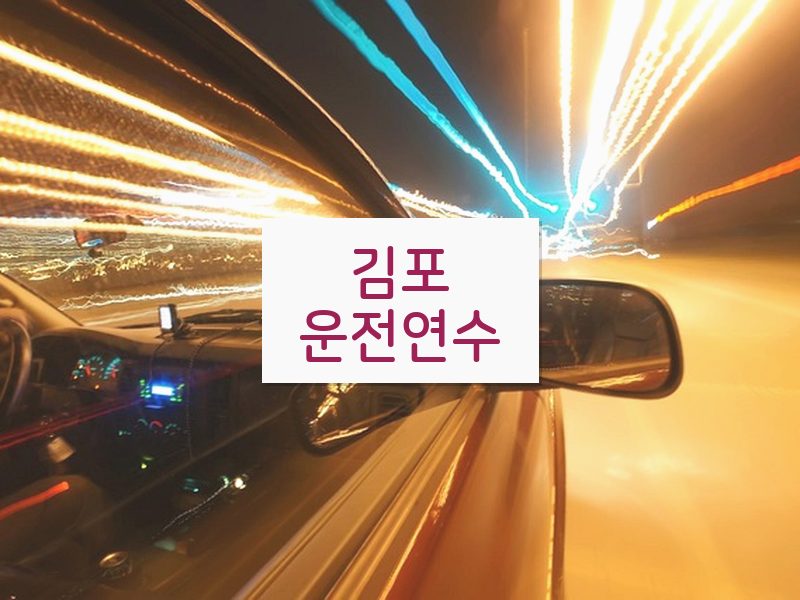 김포운전연수 후기