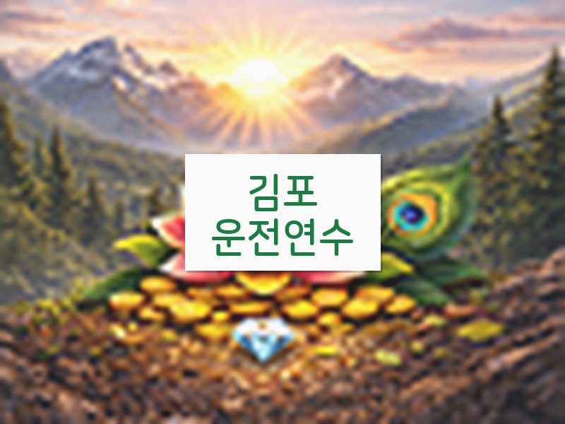 김포운전연수 후기