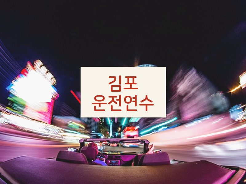 김포운전연수 후기