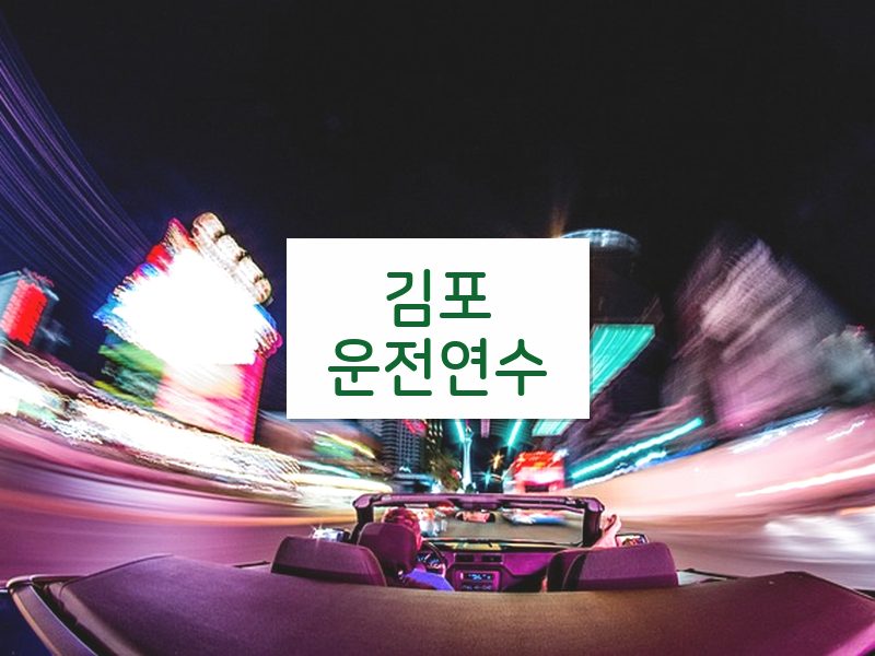 김포운전연수 후기