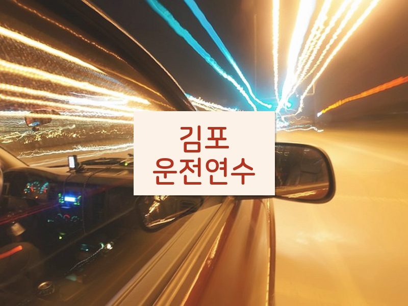 김포운전연수 후기