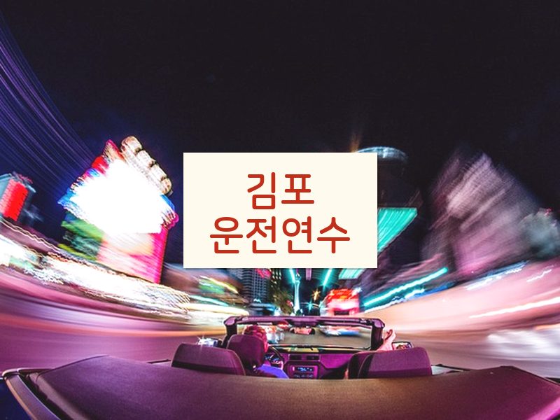 김포운전연수 후기