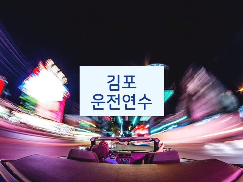 김포운전연수 후기